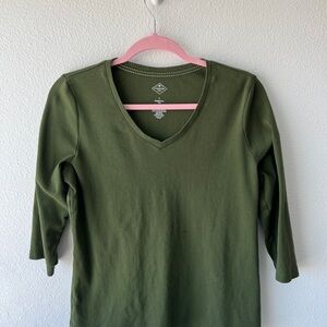 St. John's Bay 3/4 Sleeve V-Neck Tops